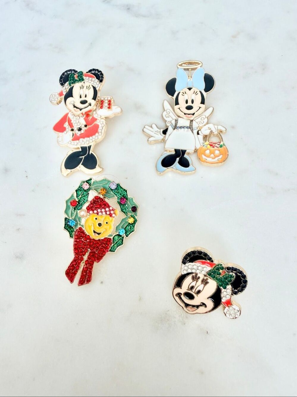 BaubleBar Disney holiday pins (single earrings that can be used as Disney pins)